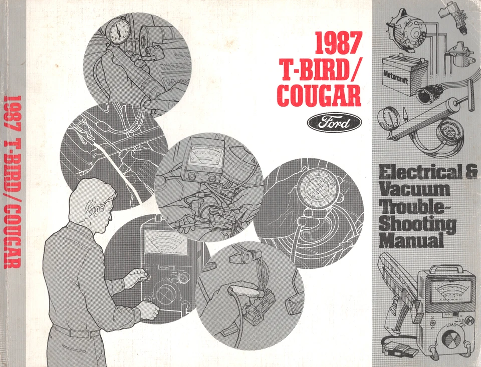 1987 Ford Thunderbird/T-Bird/Cougar Электрическое Испытание Проводки Руководство EVTM - Изображение 1 из 1