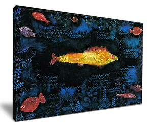 The Goldfish by Paul Klee HD Framed Canvas Wall Art Picture Print