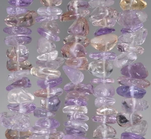 10-12MM AMETRINE GEMSTONE PEBBLE NUGGET CHIP LOOSE BEADS 16" - Picture 1 of 4