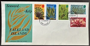 FALKLAND ISLANDS 1979 FDC SEAWEED Kelp Cachet w/ Set of 5 Stamps Sc# 282-286 - Picture 1 of 2