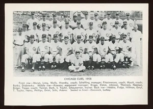 1959 Baseball Guide Seite - 1958 Chicago Cubs - Ernie Banks - Bild 1 von 1