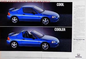 HONDA 'CRX' Targa 2-Seater Motor Car ADVERT : Original 1992 Print Ad E16/52 - Picture 1 of 1