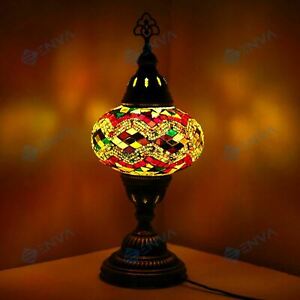 Lampe Turque ampoule de bureau en mosaïque de verre coloré hammade sans lumière