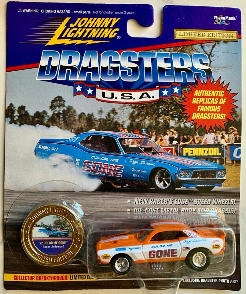 ROGER LINDAMOOD 1972 COLOR ME IDO 1/64 JOHNNY LIGHTNING NARANJA COCHE DIVERTIDO Foto 1 de 1