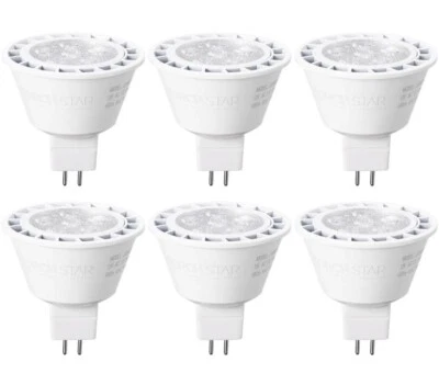 6-Pack MR16 LED 7W Light Bulb, Dimmable Spotlight Bulb GU5.3 Bi-Pin Base - Image 1 of 4