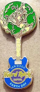 GUITARRA AZUL PLANET GLOBO ÁRBOL PLANETA DÍA TIERRA HOTEL SAN DIEGO 2008 PIN Hard Rock Café - Imagen 1 de 1