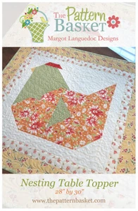 Quilt Pattern NESTING TABLE TOPPER Moda THE PATTERN BASKET Fat Quarter Friendly - Picture 1 of 4