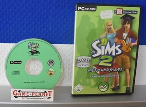 Los Sims 2 Años Salvajes Campus (Add-On) PC 2005 Juego de rol EA embalaje original e instrucciones - Imagen 1 de 2