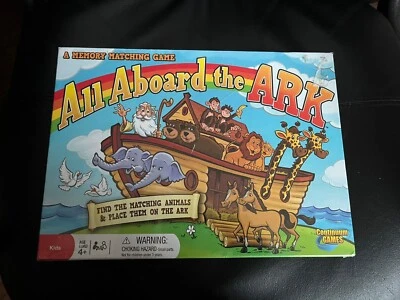 All Aboard The Ark Memory Matching Game Christian Bible Game Fun New Age 4-up - Image 1 of 4