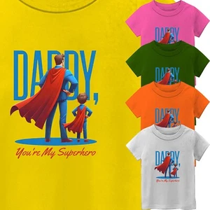 kid's Happy Fathers Day Dad Son Love Short Sleeve T-Shirt USA Funny New Gift Tee - Picture 1 of 14