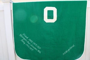 Ohio University Green Wool Blanket Vintage 1950 Art Craft 92294 Track - Picture 1 of 8