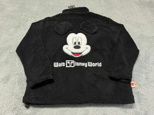 NEW Walt Disney World Jacket Adult Large Black Mickey Mouse Cakeworthy Fleece - Picture 1 of 12