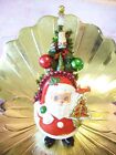 Bouteille de Noël vintage Napco pinceau arbre ornement verre mercure blubs planteur