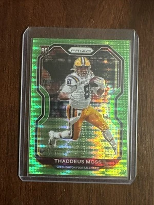 2020 Panini Prizm #386 Thaddeus Moss Prizm Neon Green Pulsar RC - Image 1 of 2