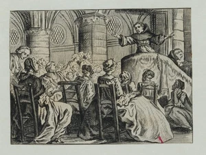 Predigender Mönch, Kupf. XXXI, Kupferstich Barock 1800-1849 Unbekannt (19.Jhd) - Picture 1 of 4