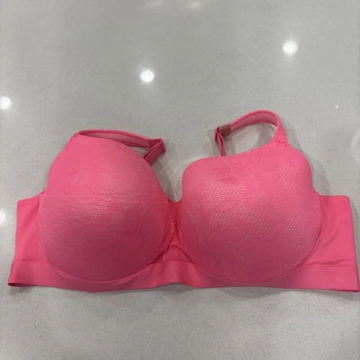 Lane Bryant Cacique Women's Lightly Lined Balconette Underwire Pink Bra 46DDD - Image 1 of 4