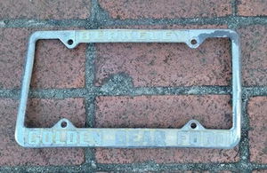 Oldtimer Golden Bear Ford Berkeley CA Kennzeichenrahmen Shelby Mustang - Bild 1 von 5
