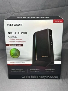 Netgear Nighthawk Voice Cable Modem CM2050V Multi-Gig 2.5Gbps DOCSIS 3.1 Xfinity - Picture 1 of 12