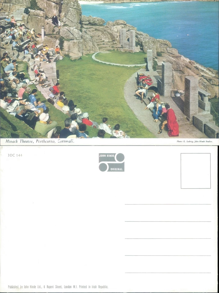 Minack Theatre Porthcurno Cornwall England John Hinde Ltd Coast Printed - Image 1 of 1