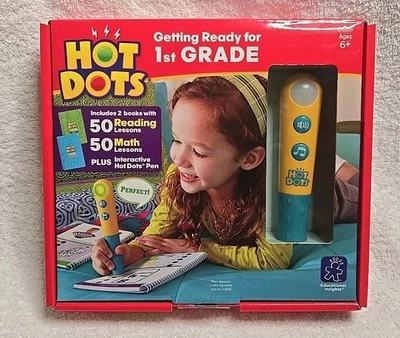 Educational Hot Dots Getting Ready for 1st Grade Set. Reading & Math Vintage EUC - Image 1 of 4