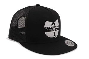 WU-TANG CLAN WU LOGO Mesh Trucker Cap Black New - Picture 1 of 4