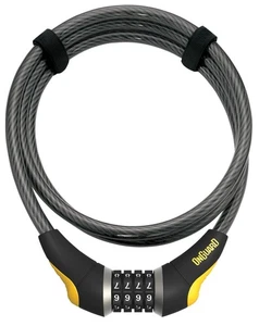 On-Guard Akita-8041 Combo Cable Lock - Black, 18.5 x 1.2 cm Black 18.5x1.0 cm - Picture 1 of 2