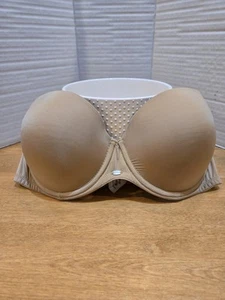 Calvin Klein Bra Women's 36C Perfectly Fit Strapless Push Up Tan Excellent Cond - Picture 1 of 9