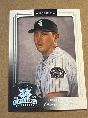 2003 DONRUSS DIAMOND KINGS -CROWNING MOMENT - JOE BORCHARD WHITE SOX ROOKIE #151 - Image 1 of 2