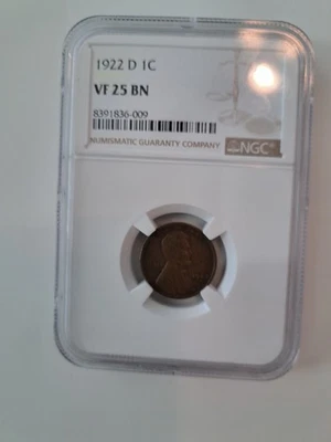 1922-D PCGS VF 25 BN Lincoln - Image 1 of 2
