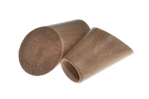 Natural Wooden Curtain Pole Finials - Slanted Design - 20mm Hole - Rustic Style - Picture 1 of 23