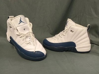 Jordan 12 Retro (PS) Sneakers White French Blue Size 2Y BRAND NEW NO BOX! - Image 1 of 4