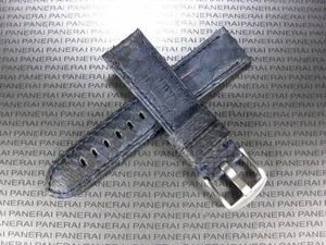 22mm Véritable Python Peau Bracelet Cuir Bleu Bande Tang Boucle Pour Panerai Pam - Bild 1 von 5