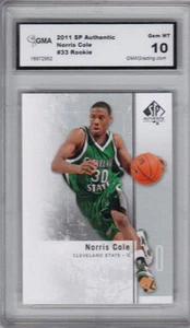 2011 Upper Deck SP Authentic Norris Cole Rookie Basketball Card GMA Graded 10 - Bild 1 von 2
