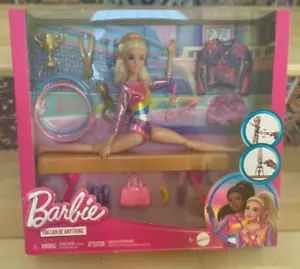Juego de gimnasia Barbie MATTEL con muñeca de moda rubia - ¡NUEVO! - Imagen 1 de 6
