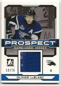 Olivier LeBlanc 2014 ITG Draft Prospects Prospect Game Used Jersey Blue /75