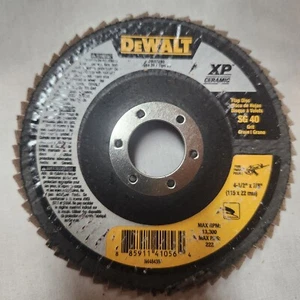 Dewalt DWA 8280 4 1/2" X 7/8" SG 40 Grit Flap Disc 10 Pack New No Box - Picture 1 of 1