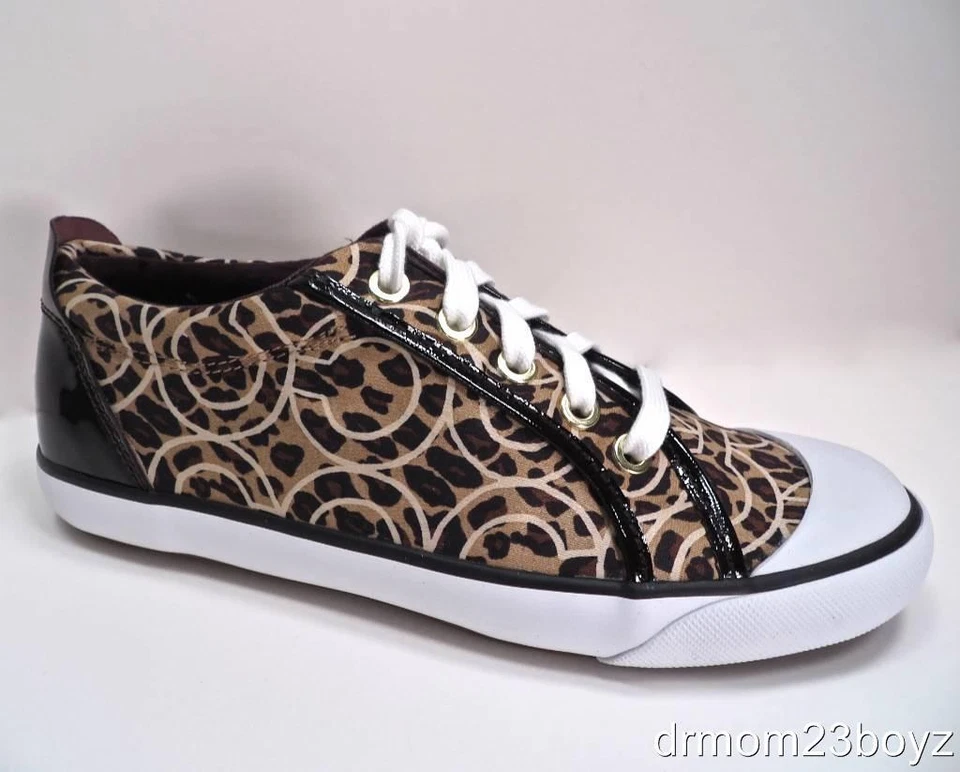 Nuevo Nuevo en Caja Zapatillas Coach Barrett Madison Ocelote Leopardo Estampado Animal Caqui Marrón 6 Foto 1 de 4