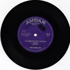 NOMADS i'm popeye the sailor man AUSSIE AMPAR 45rpm mk-36_RARE 1961 sax driven - Bild 1 von 1