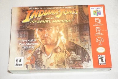 Indiana Jones and the Infernal Machine (Nintendo 64 N64) Complete w/ Reg CIB  - Image 1 of 4