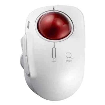 Digio2 Trackball Mouse Small Bluetooth 5Button Laser Type Index Finger White JP - Image 1 of 4