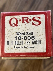 QRS Player Klavier Wortrolle 10-005 Wenn ich die Welt regierte Ted Haunter von Pickwick - Bild 1 von 2