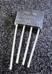 10 pz RS406M Diodo raddrizzatore ponte 4A, 800 V (RRM) - Foto 1 di 1