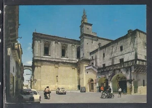 Cartolina Ruffano Piazza del Popolo Ideal Bar ANIMATA AUTO MOTO RD117 - Imagen 1 de 2