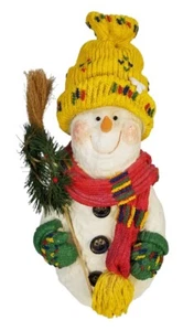 Big Christmas Snowman Gloves Hat Scarf Carrot Nose Buttons 19"in tall - Picture 1 of 13