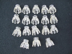 Vintage Menge 18 klare Weihnachten Lichterkette Glühbirne Abdeckungen Blume Tulpe - Bild 1 von 7