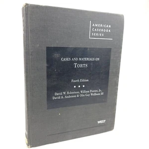Casebook Series 4th Edition Cases & Materials  Law of Torts - Picture 1 of 11