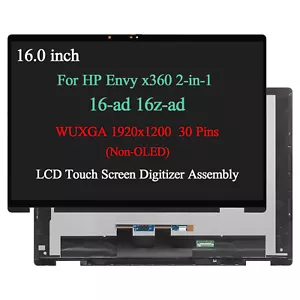 16" WUXGA LCD Touch Screen Assembly for HP Envy x360 2-in-1 16-ad0000 16-ad0xxx - Picture 1 of 6