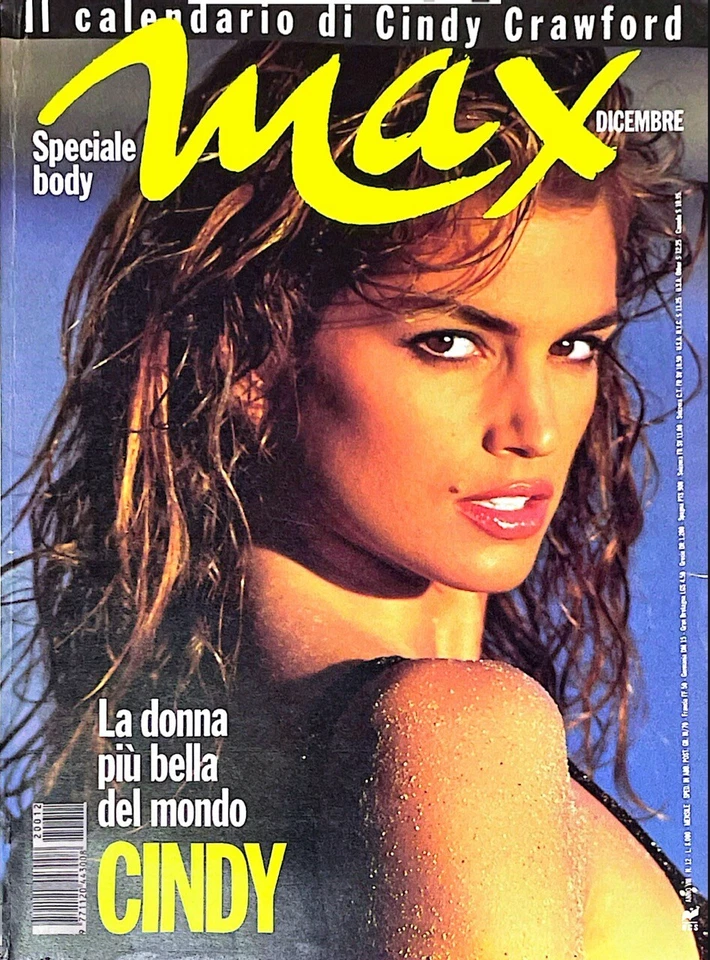 MAX Magazine Italia December 1992 CINDY CRAWFORD + POSTER Goldie Hawn - Image 1 of 1