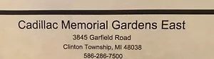 Cadillac memorial gardens east cemetery plot will sell just one or we have 2 - Picture 1 of 1