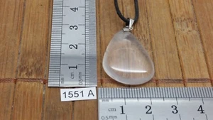 Pendentif CRISTAL DE ROCHE + cordon reglable mineraux pierre roulée reiki  - Picture 1 of 1